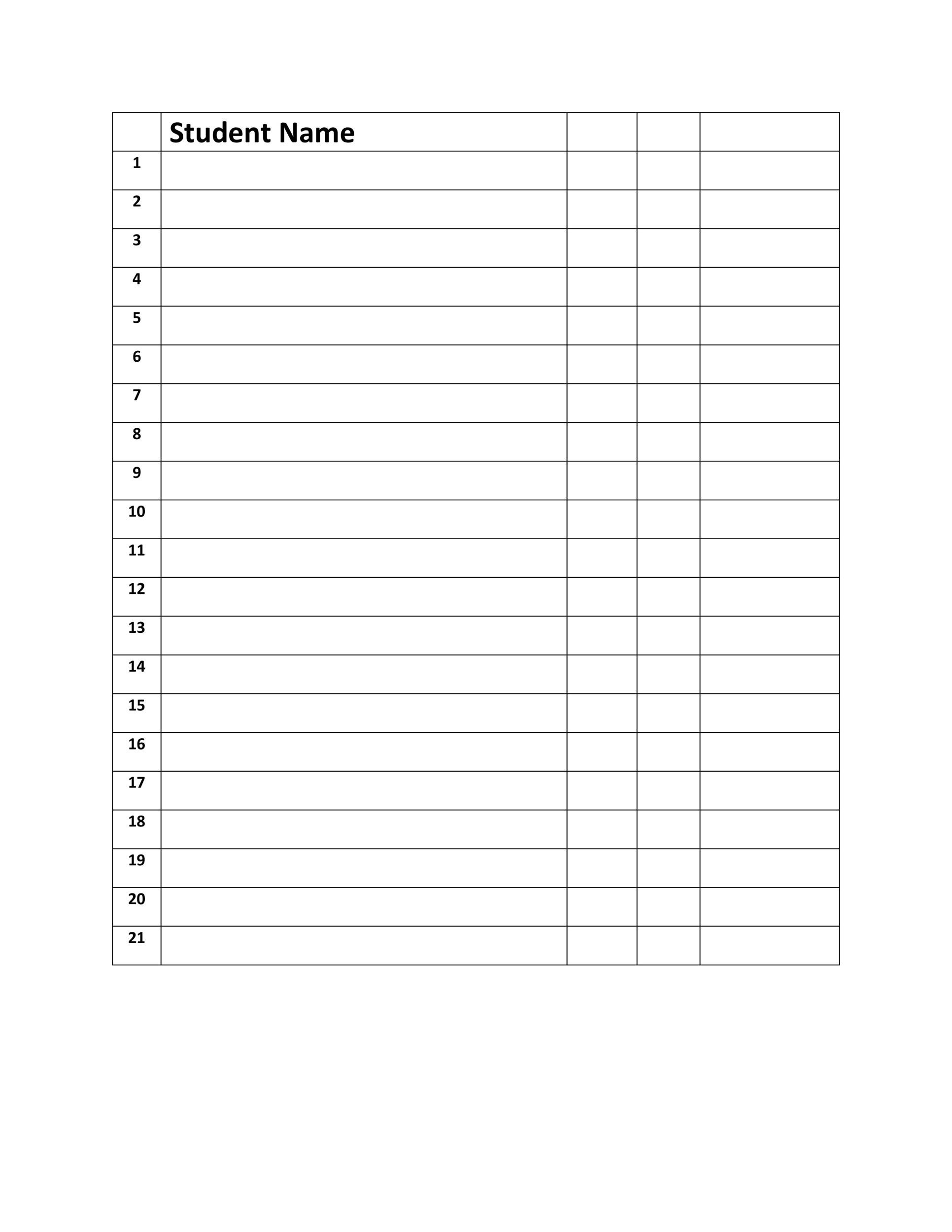 46 Class Roster Templates amp Class List Examples 