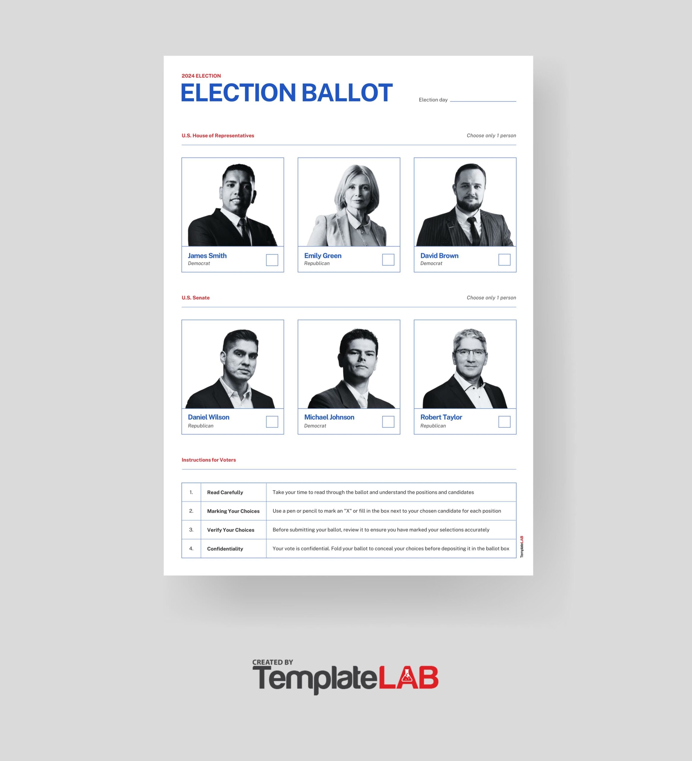 47 Free Voting Ballot Templates Word PDF TemplateLab
