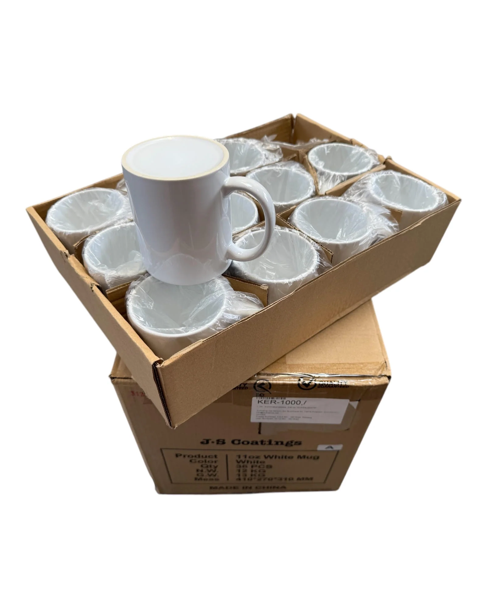 48 Mugs For Sublimation Printing Blank SUPER WHITE each 1 54 