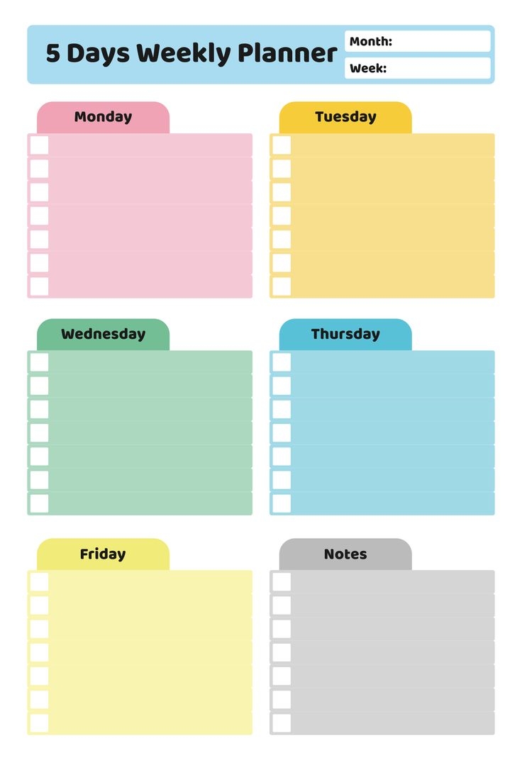 5 Day Work Week Monthly Calendar 10 Free PDF Printables Printablee