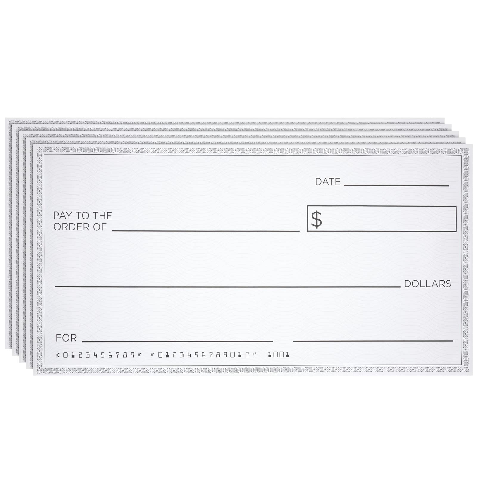 5 Pack Giant Oversized Fake Paper Checks For Endowment Award 