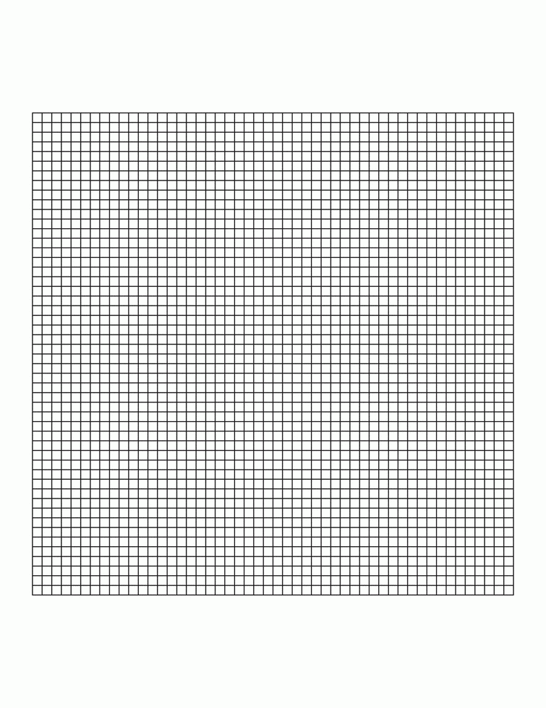Blank 50 Square Grid Printable