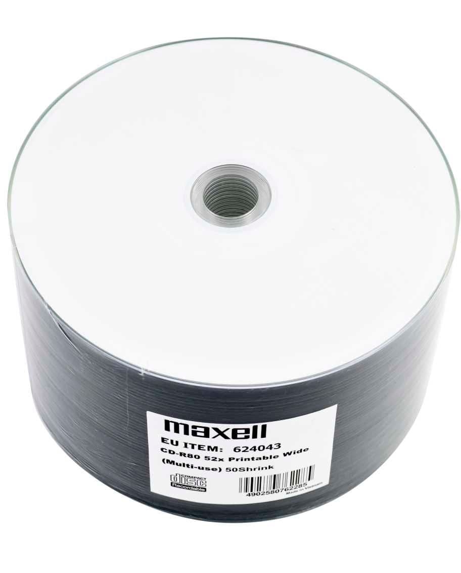 50 MAXELL Inkjet Printable 52X 80 MINUTE Blank CD CD R DISCS 700MB 