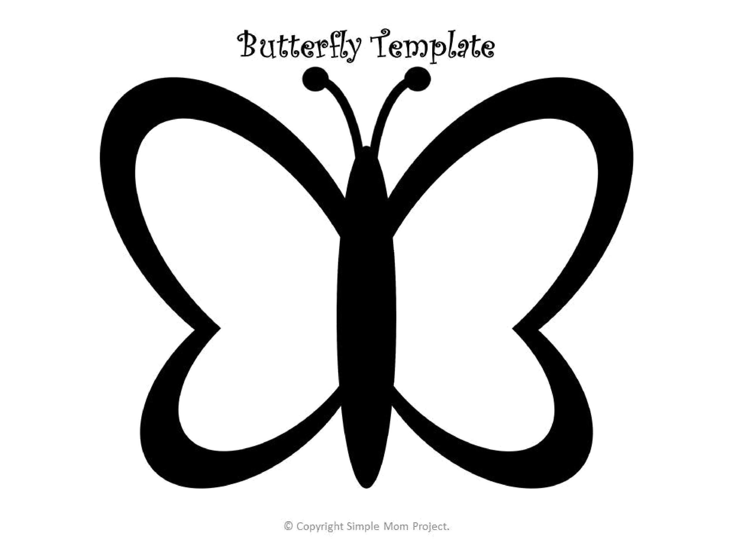 Printable Blank Butterfly
