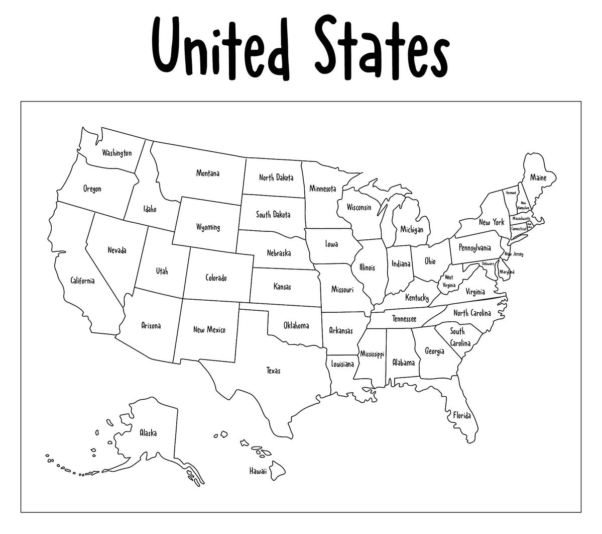 50 States Blank Map 10 Free PDF Printables Printablee