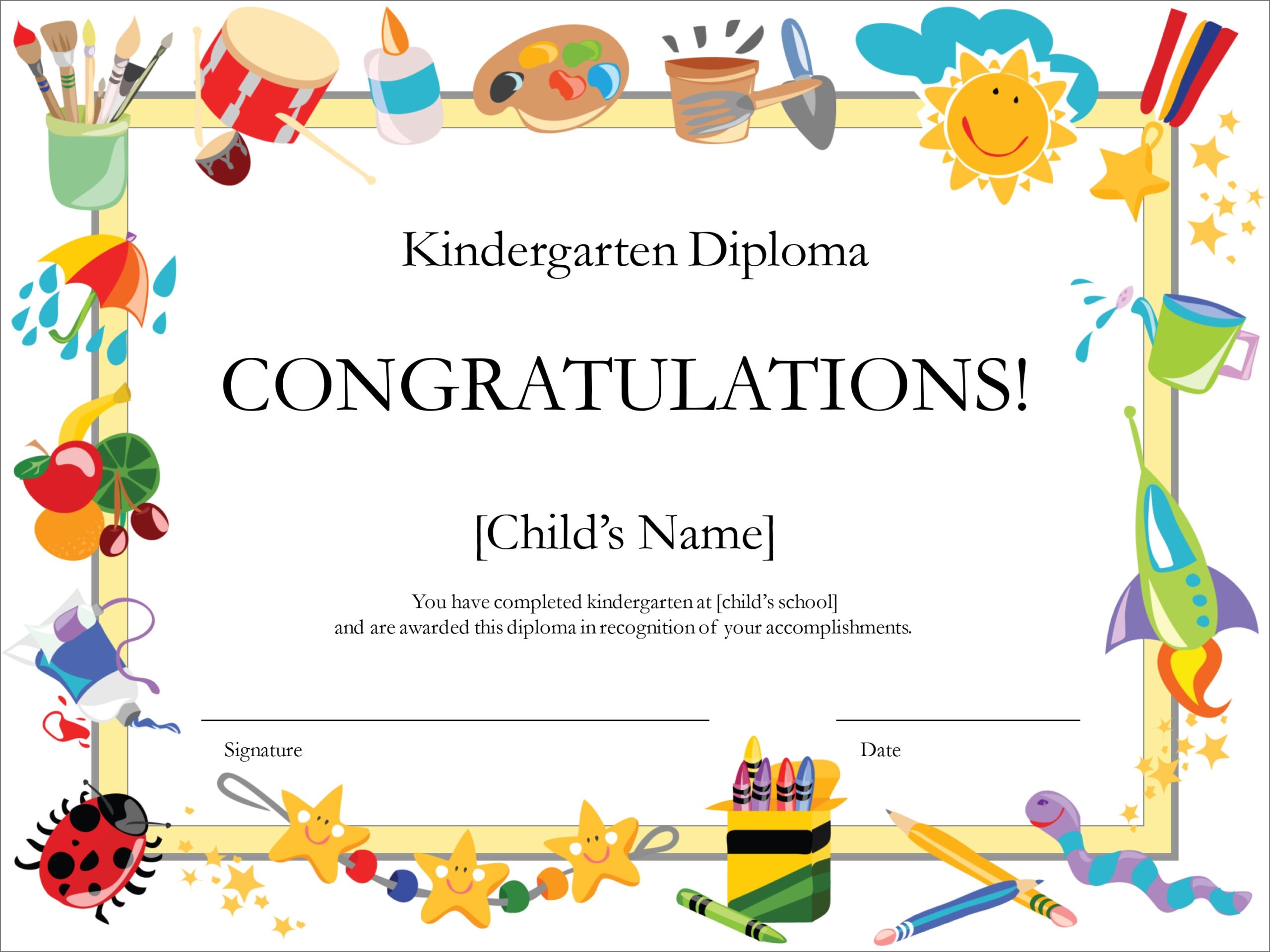 Printable Certificates Blank For Kids