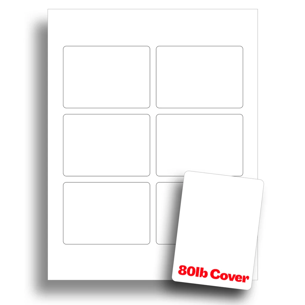 6up Playing Cards 80lb Cover 3 5 X 2 5 