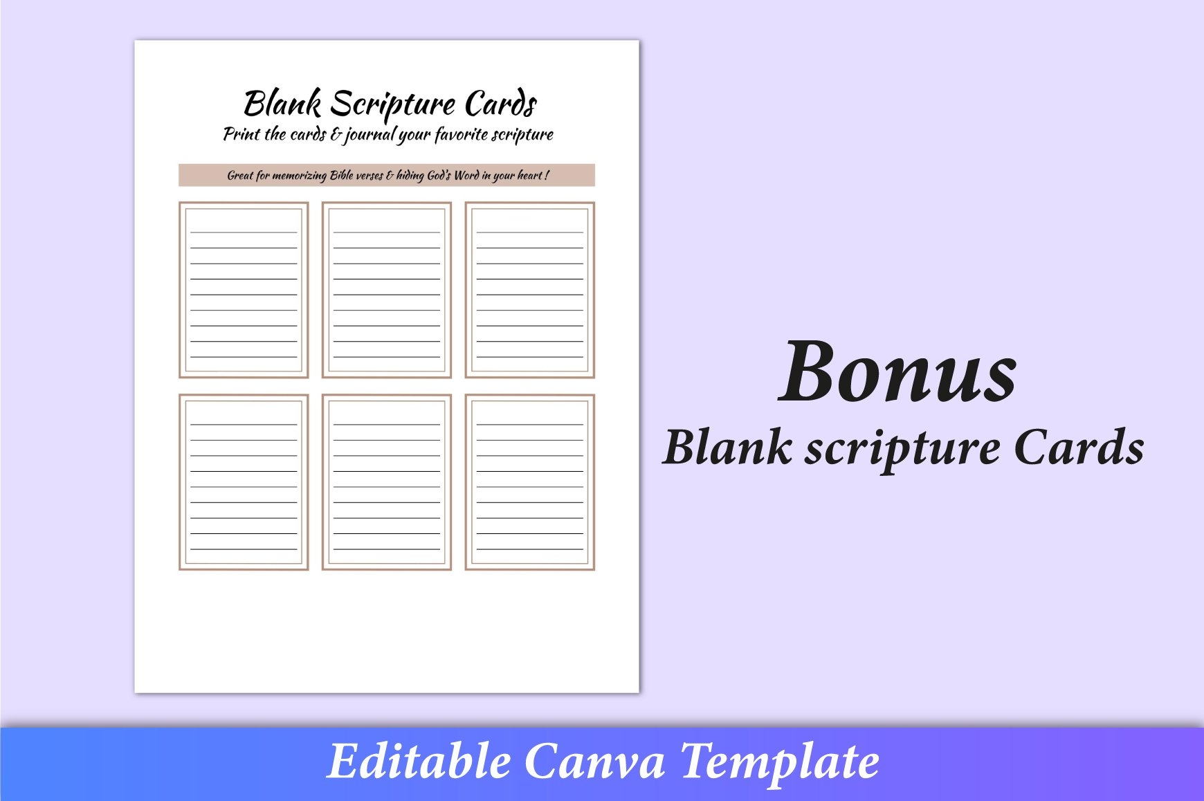 7 Bible Verse Memory Junk Journal Canva Template