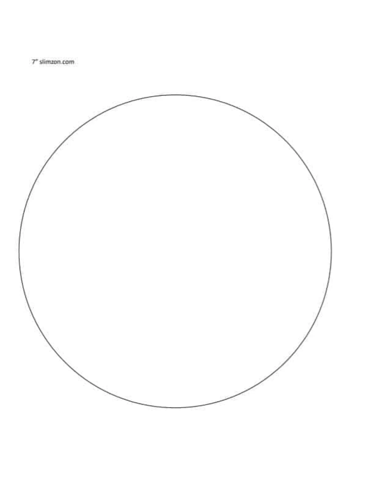 7 Inch Circle Template Shape Printable Free jpg