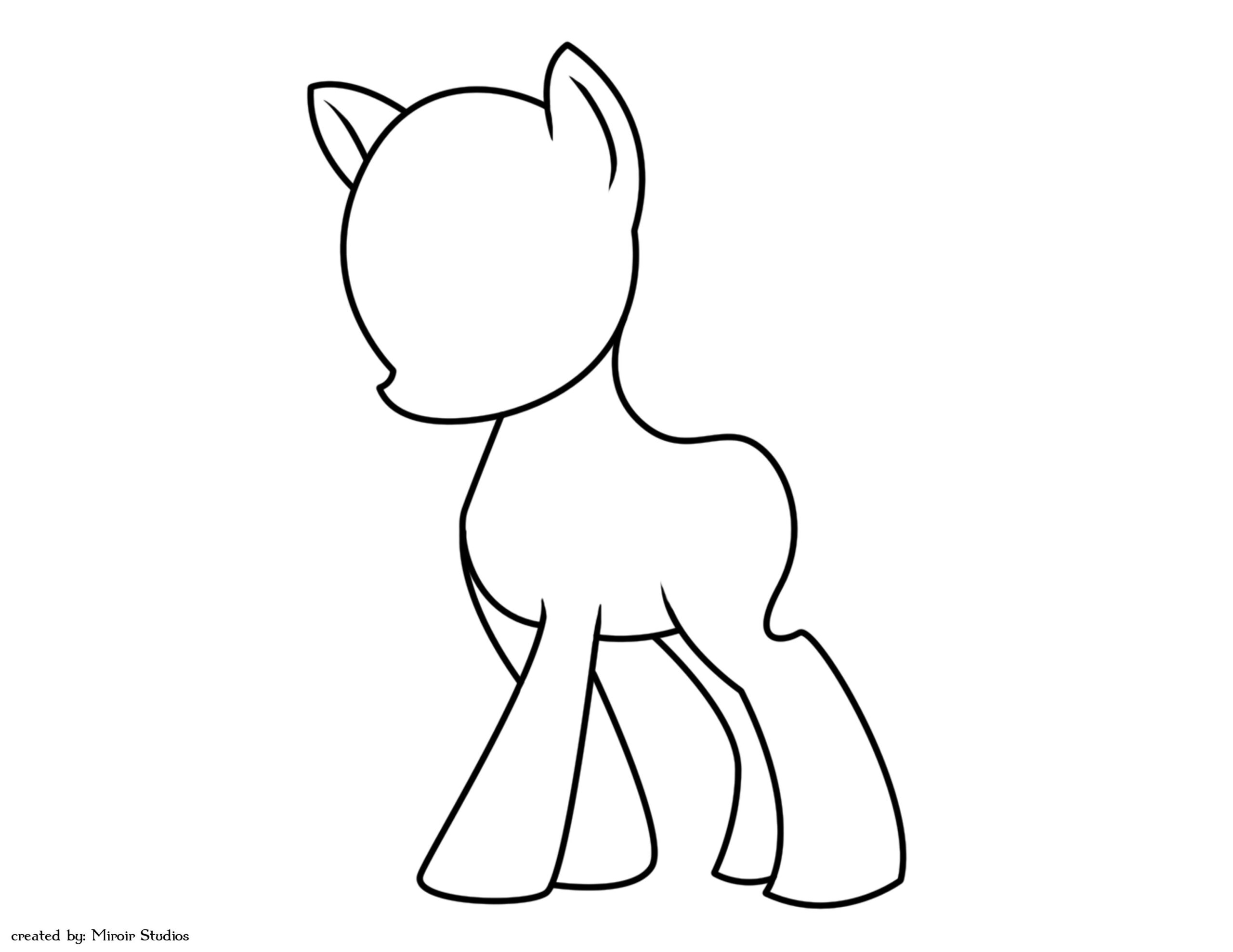 Coloring Pictures Printable Pony Blank