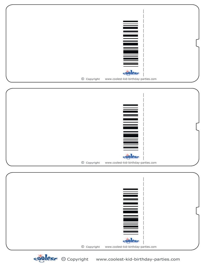 Printable Blank Boarding Pass Template