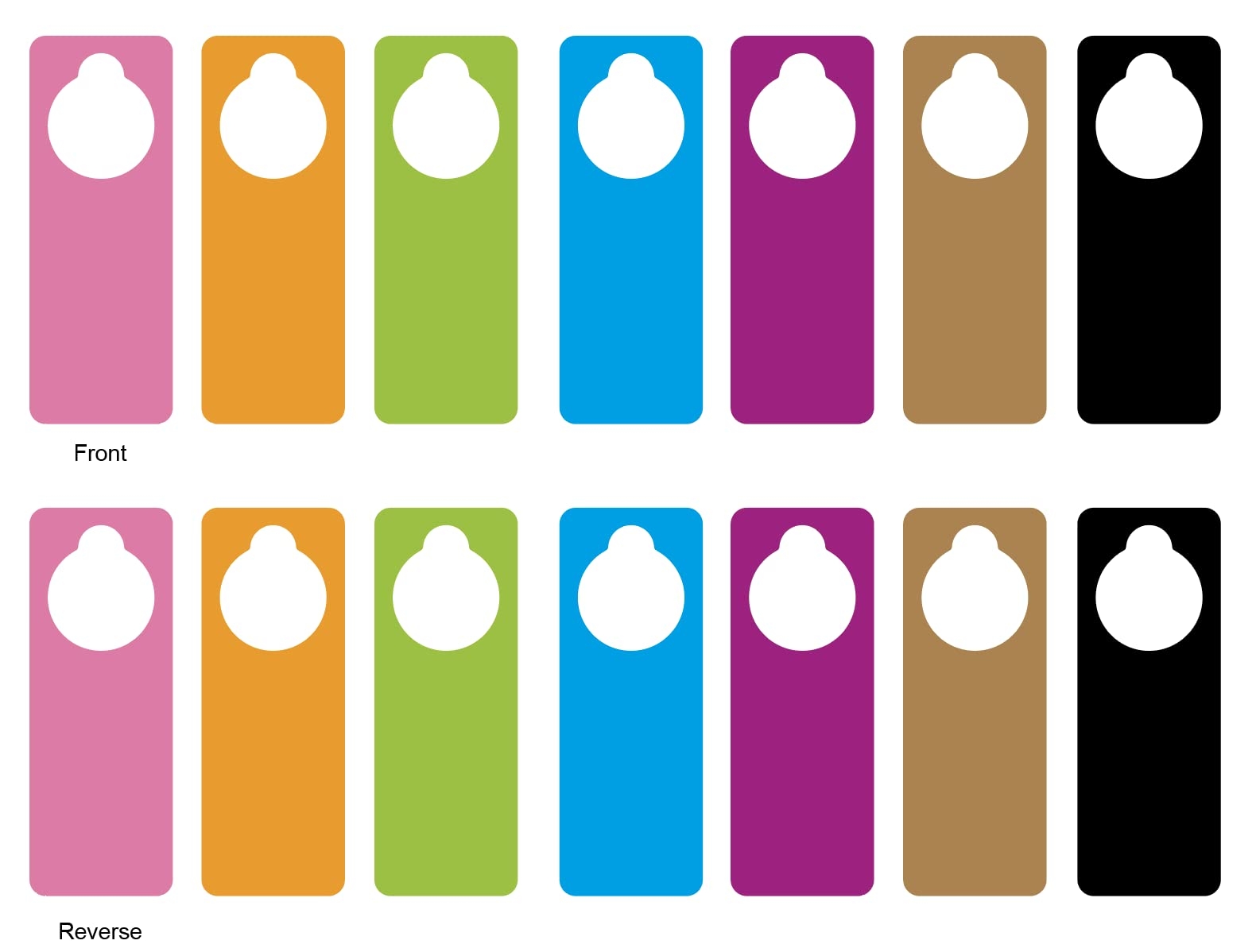 Colored Blank Printable Door Hangers