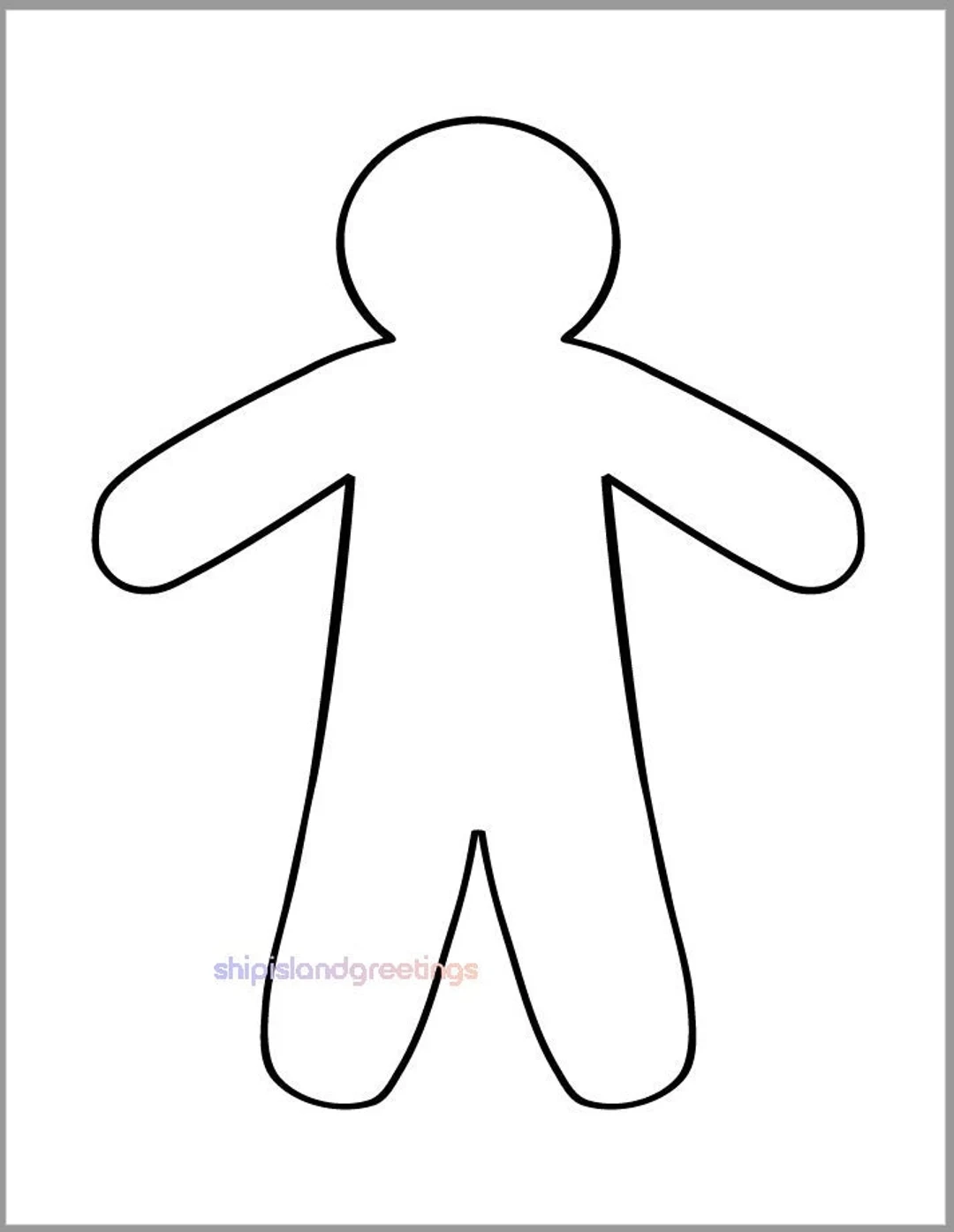 9 Inch Gingerbread Man Template printable Gingerbread Man 
