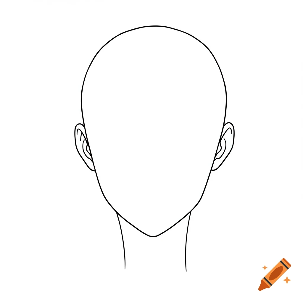 Anime Printable Blank Girl Head