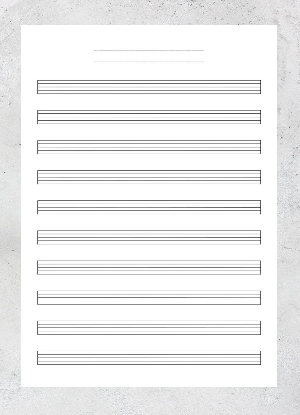 A4 Blank Sheet Music US Letter Printable Sheet Music 