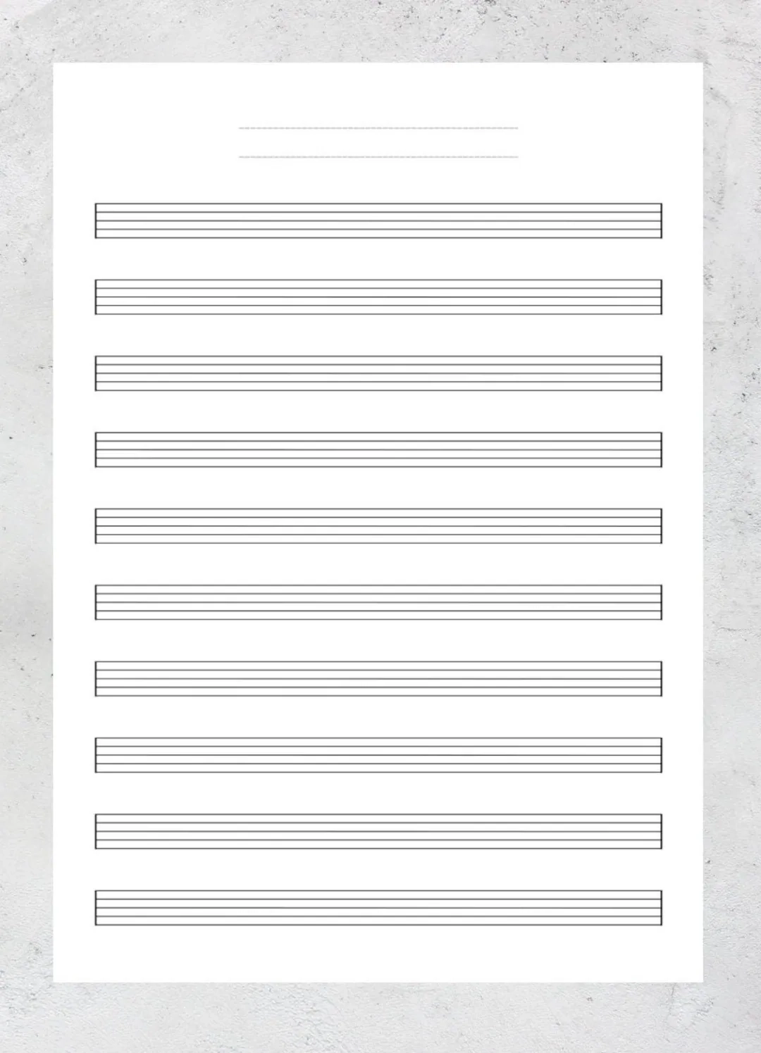 A4 Blank Sheet Music US Letter Printable Sheet Music 