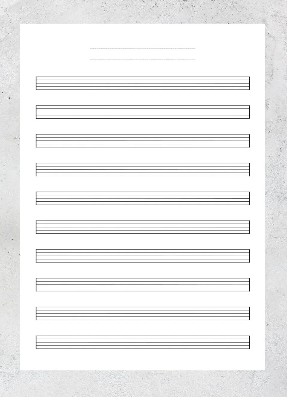 A4 Blank Sheet Music US Letter Printable Sheet Music 