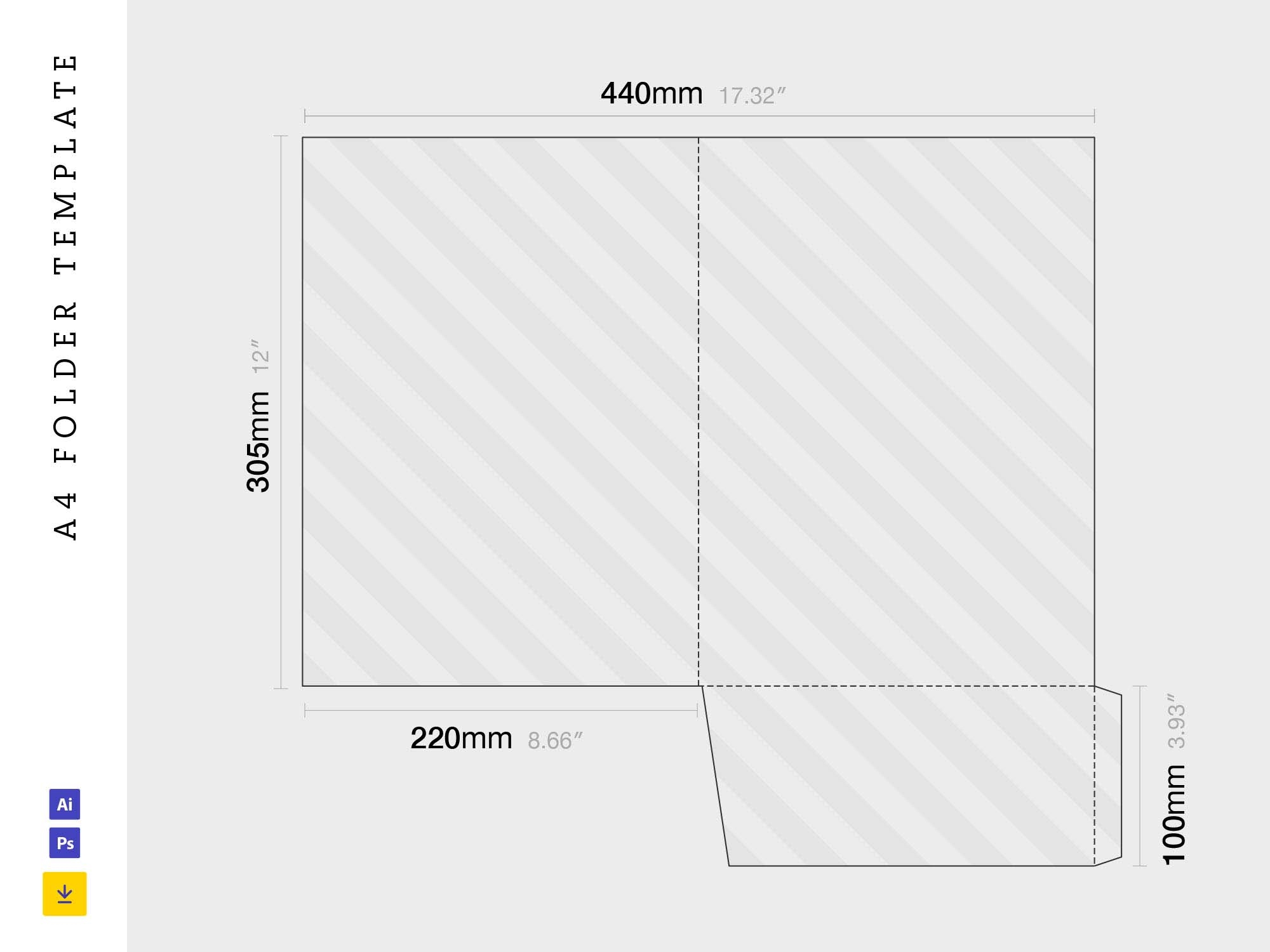 A4 Folder Template AI SVG Vector Free Download IMockups