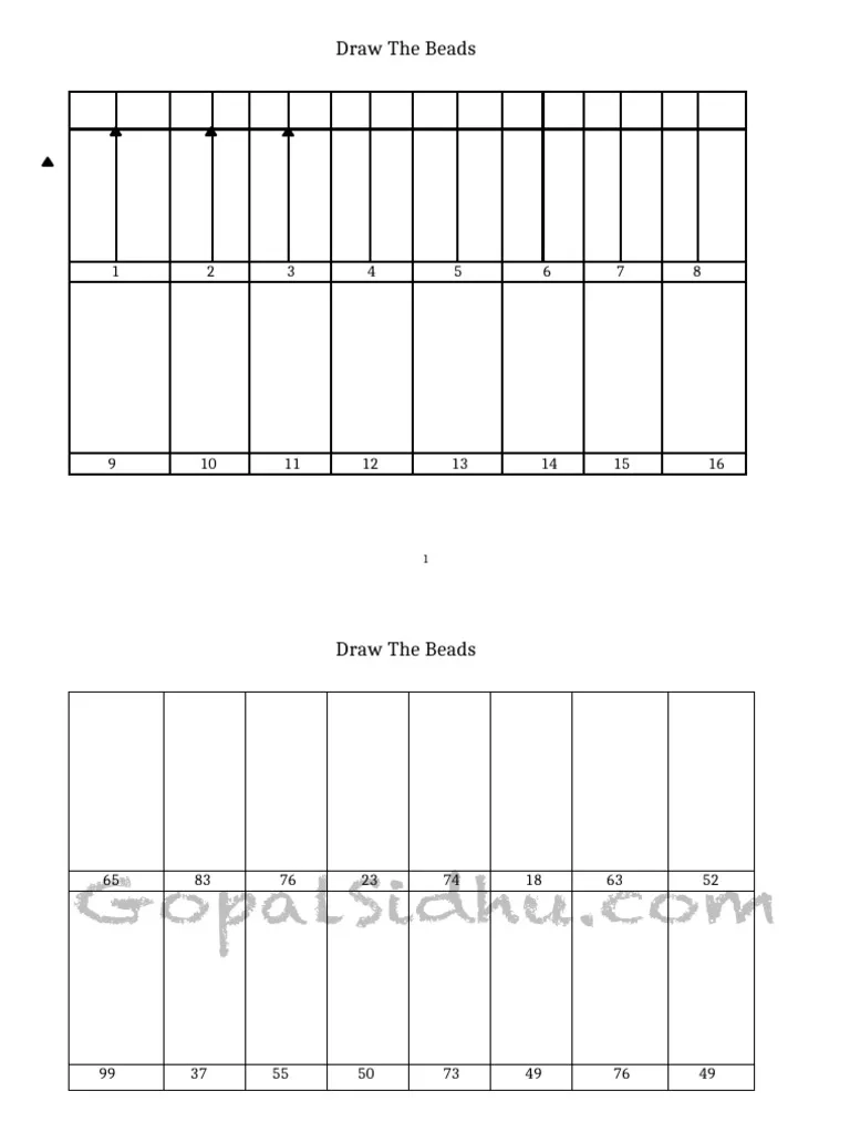 Abacus Level 1 Beads Sums PDF