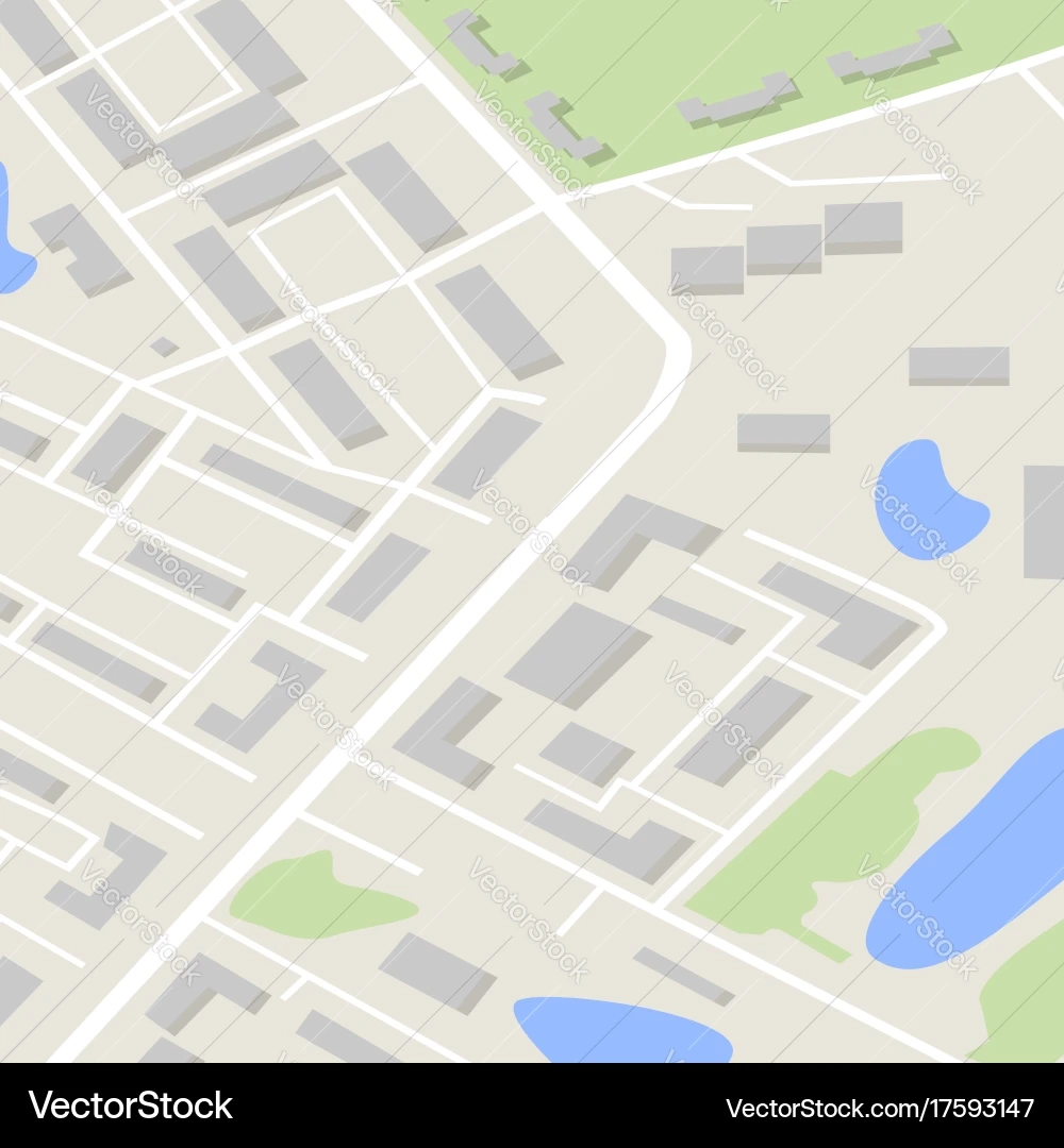 Abstract City Map Template Royalty Free Vector Image