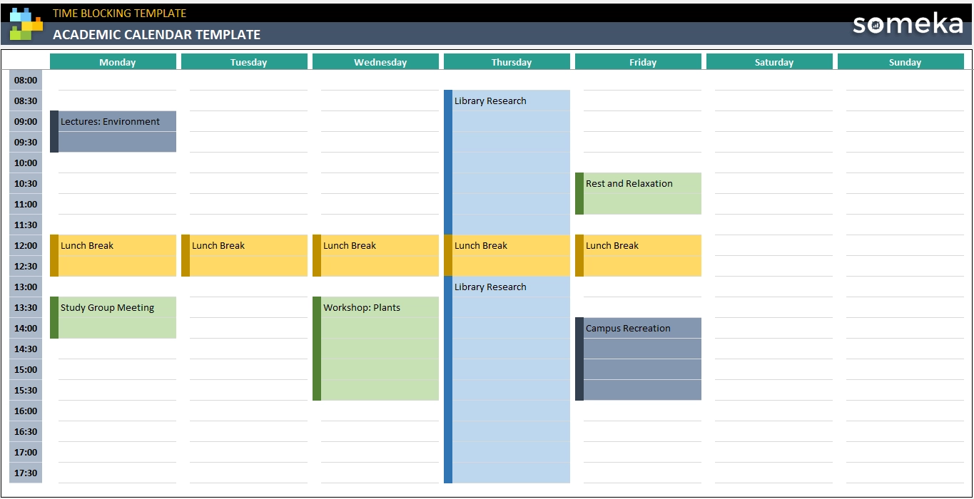 Printable Blank Fall Semester Calendar