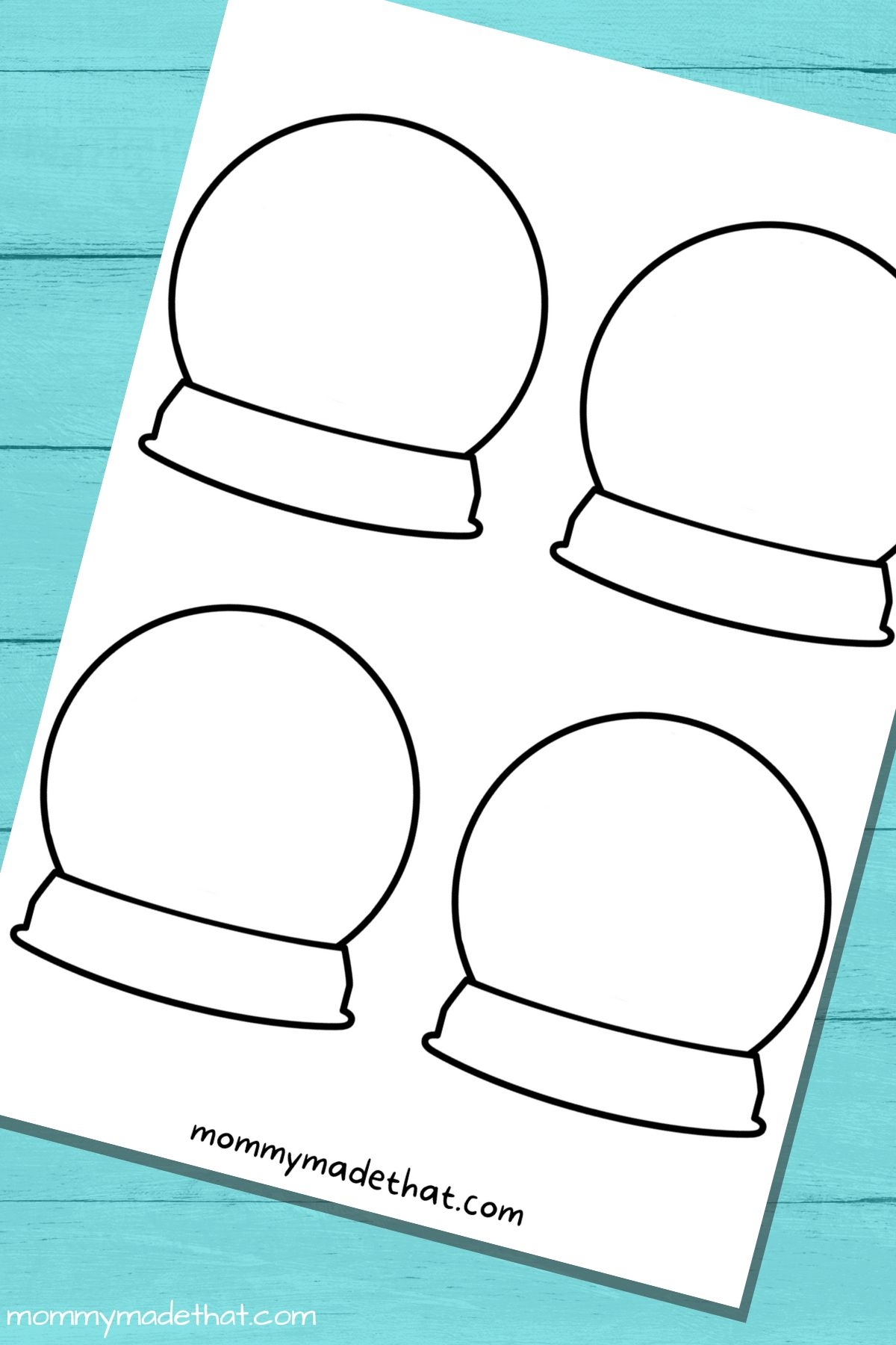 Printable Blank Snow Globe Template