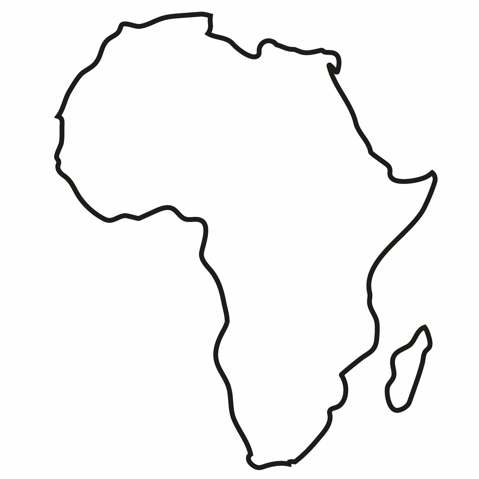 Blank Africa Printable