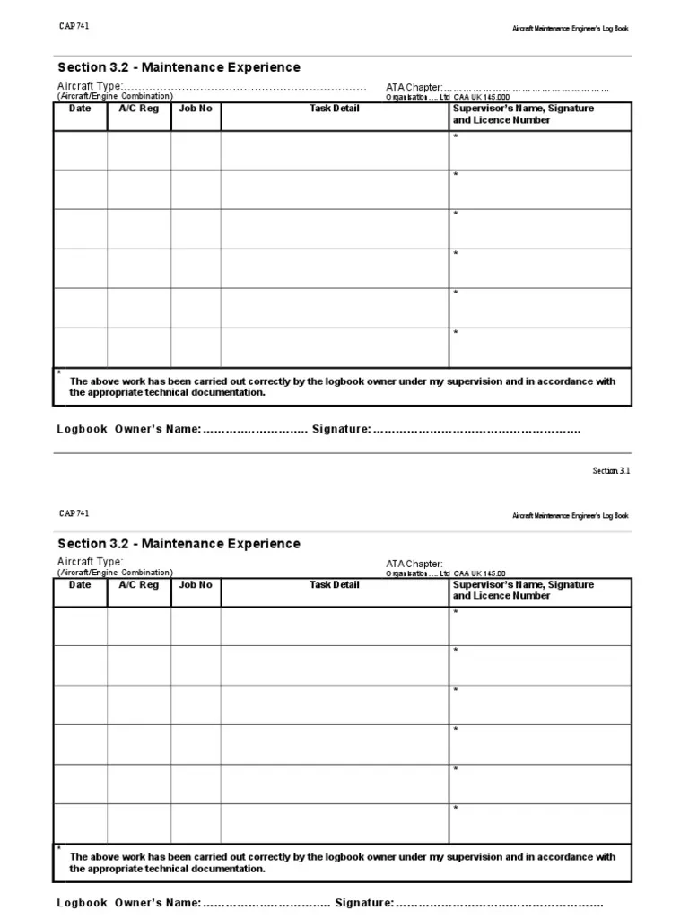 Aircraft Maintenance Logbook Guide PDF Aviation