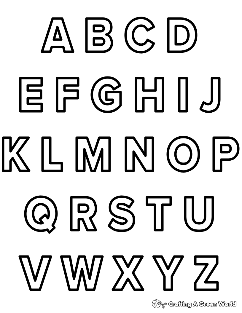 Alphabet Coloring Pages Free amp Printable 
