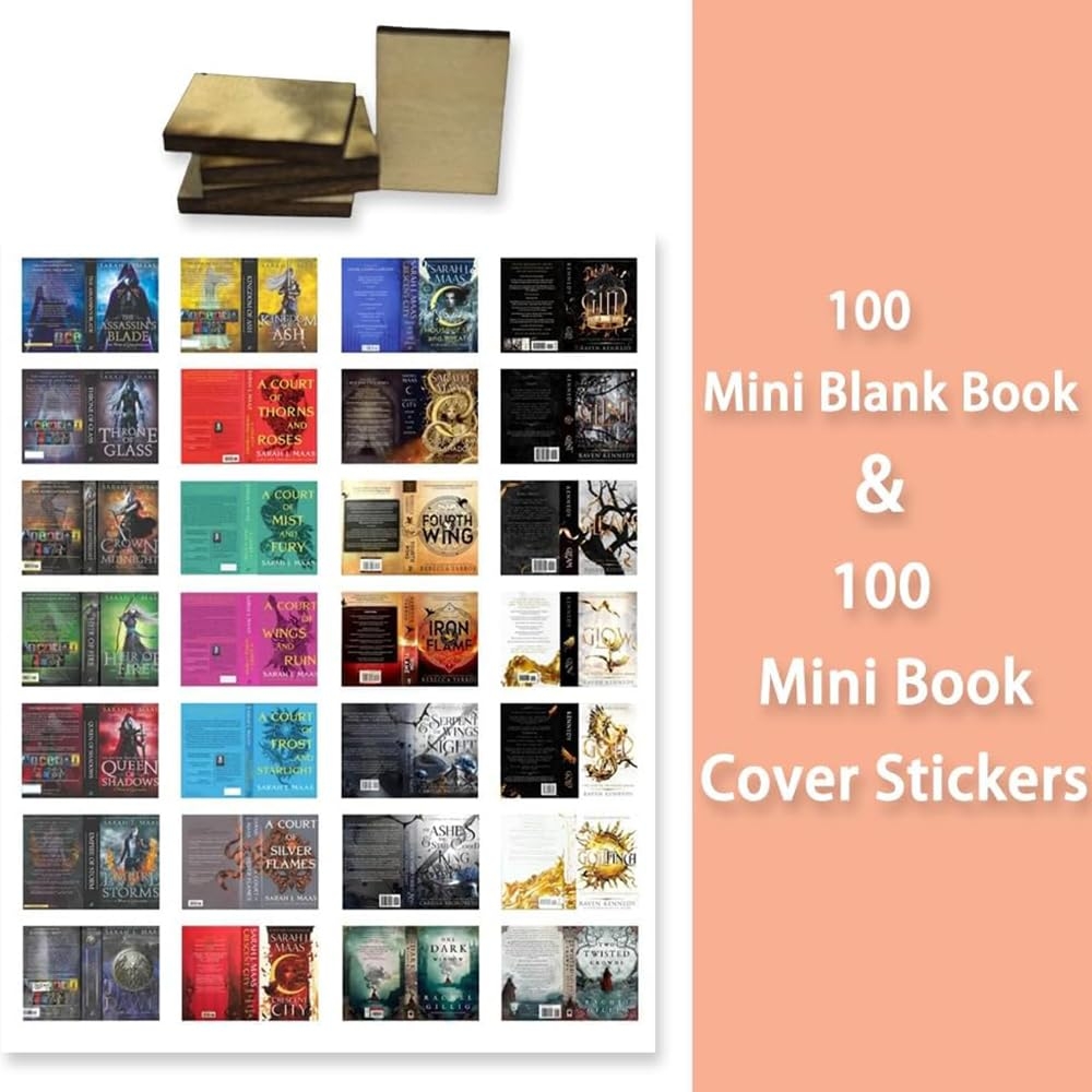 Amazon 100 Mini Blank Book amp 100 Mini Book Cover Stickers For 