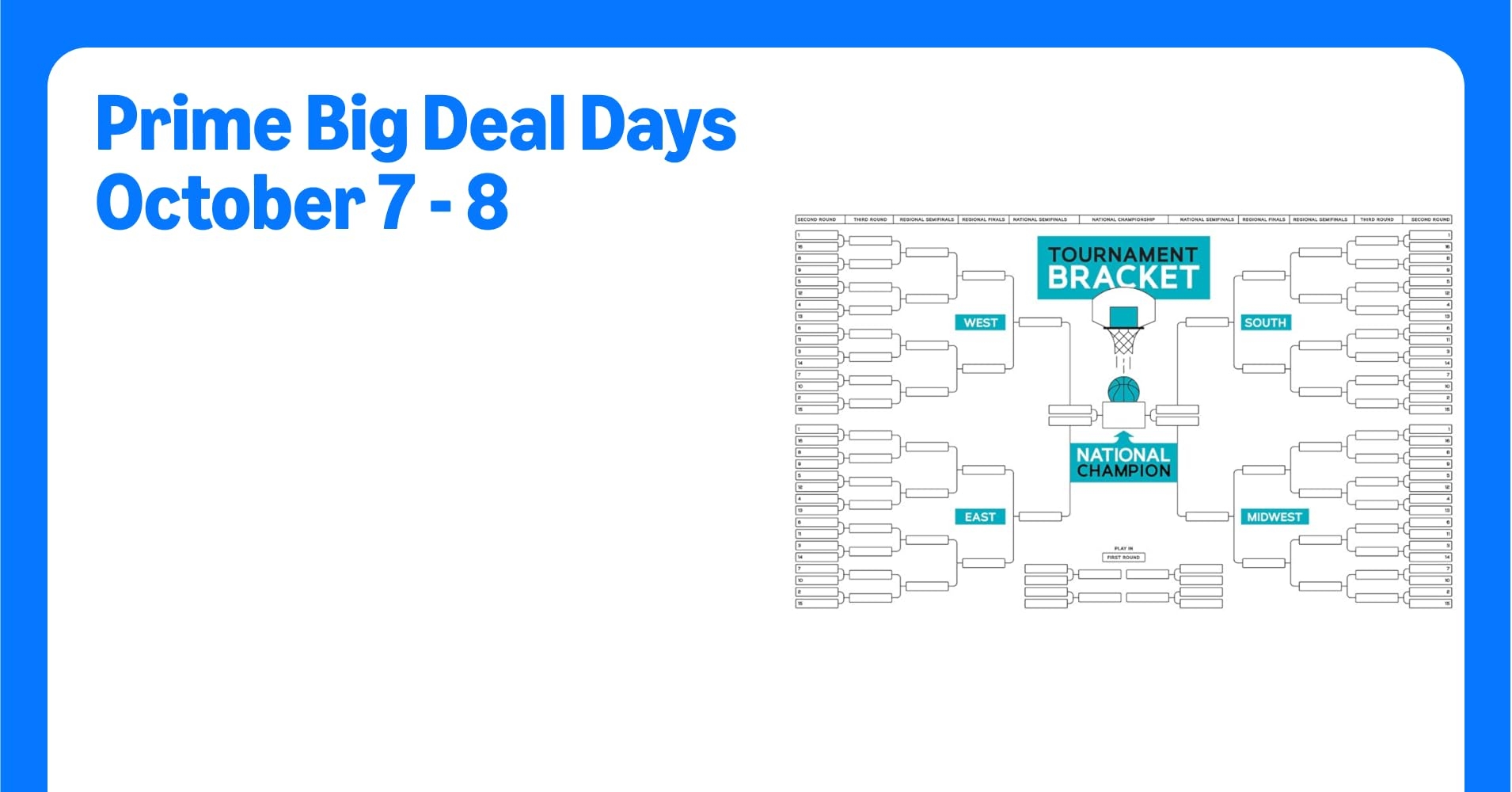 Amazon 2025 2026 Mens Basketball Tournament Bracket Blank 