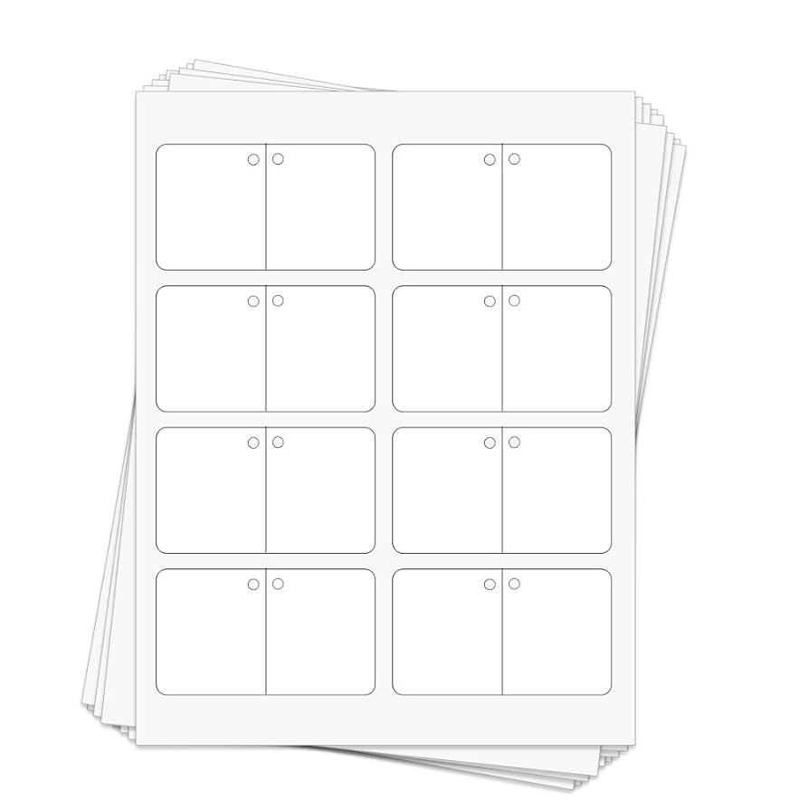 Amazon 80 Printable White Cardstock Folding Hang Tags With 