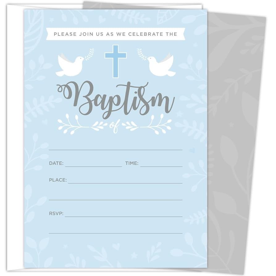 Blank Printable Invitations Baptism