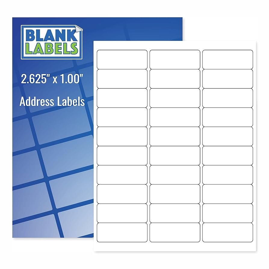 Amazon Blank Labels Address Mailing Labels 2 625 X 1 