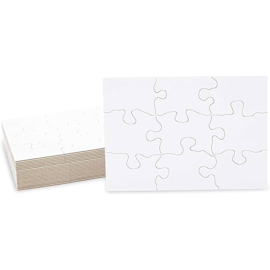Amazon Bright Creations Blank Puzzles To Draw On Bulk 24 