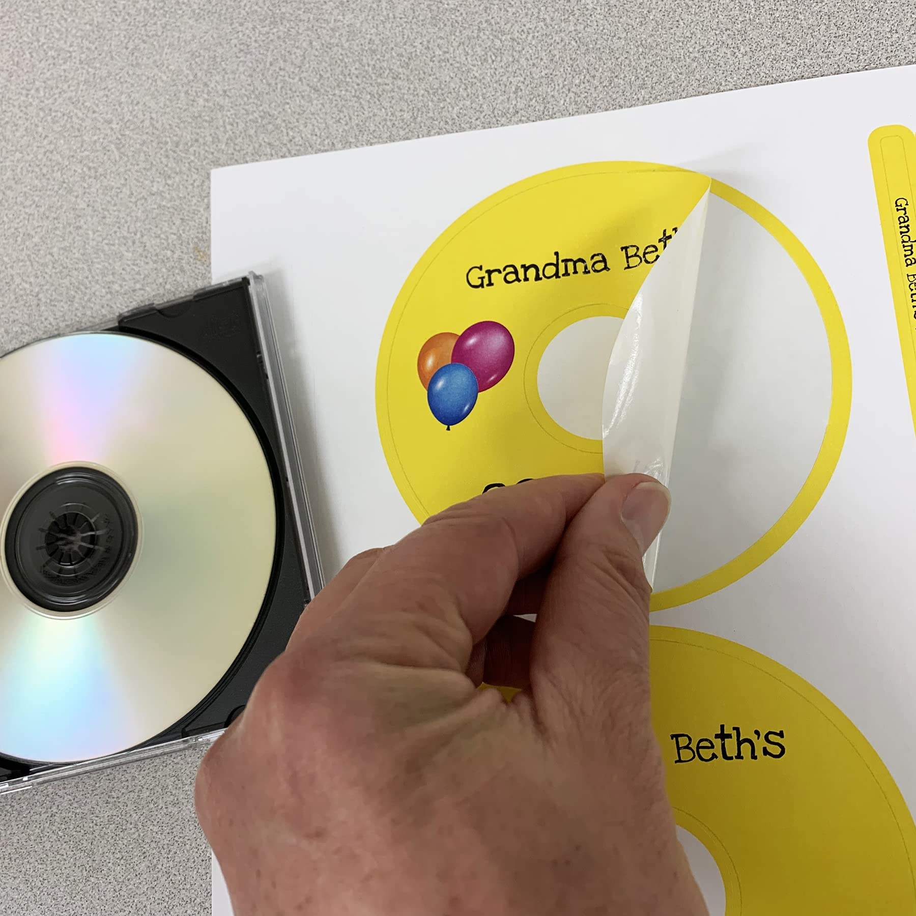 Amazon CD DVD Printable Label Qty 100 Disc 200 Spine 50 