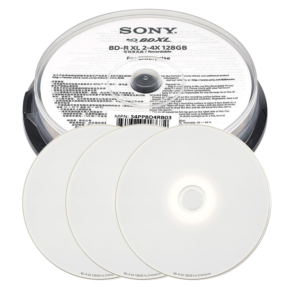 Amazon Digital 4X 128GB BDXL Quad Layer BD R XL White Inkjet 