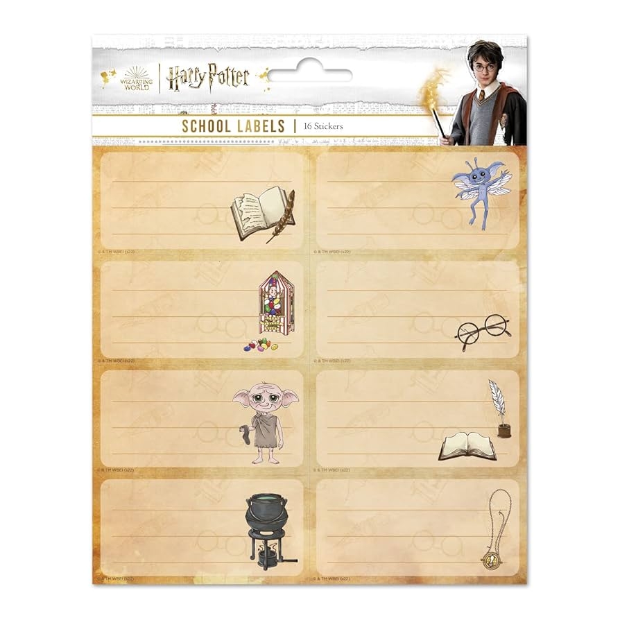 Amazon Grupo Erik Label Stickers Harry Potter Coloured 