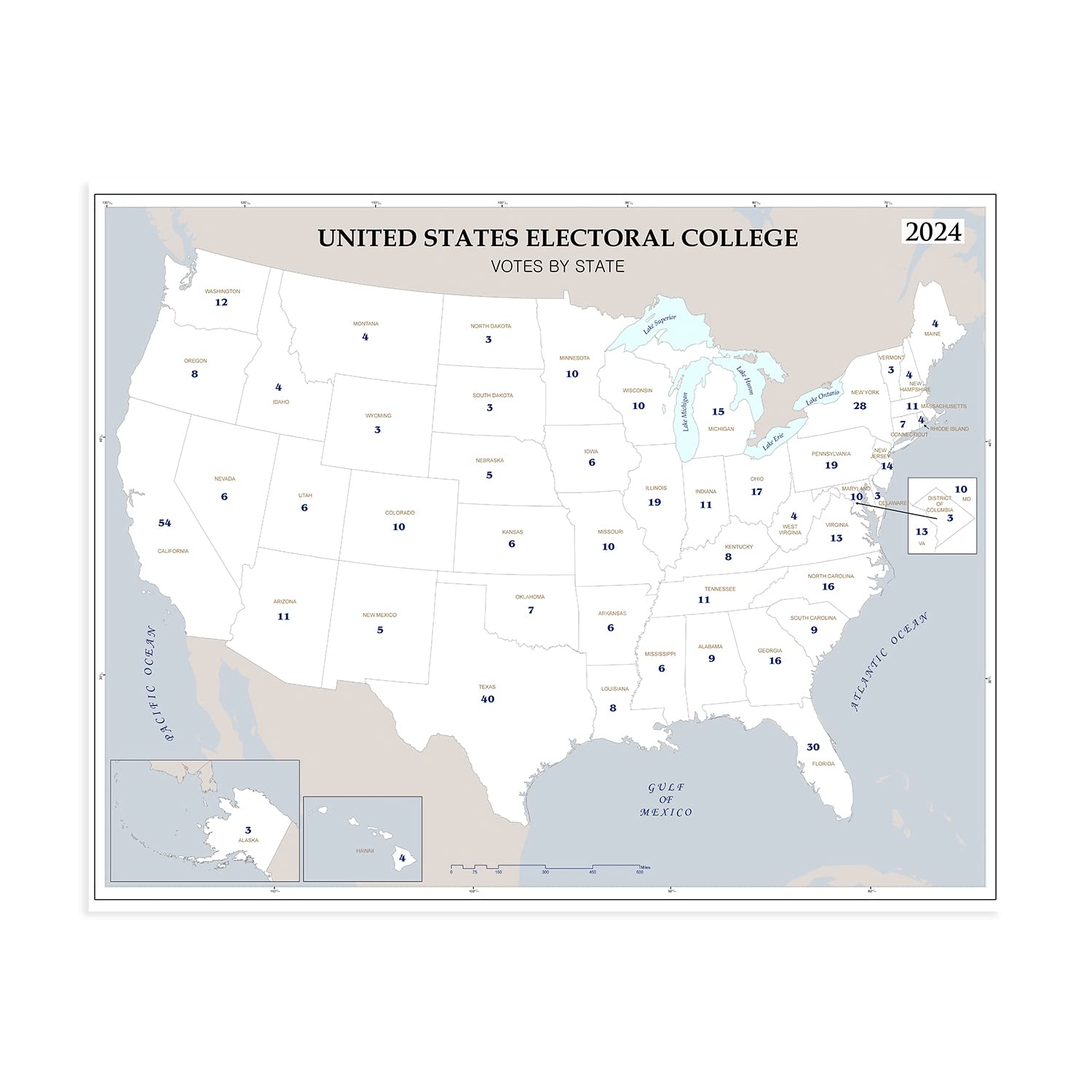 Amazon HISTORIX 2024 Updated United States Electoral College 