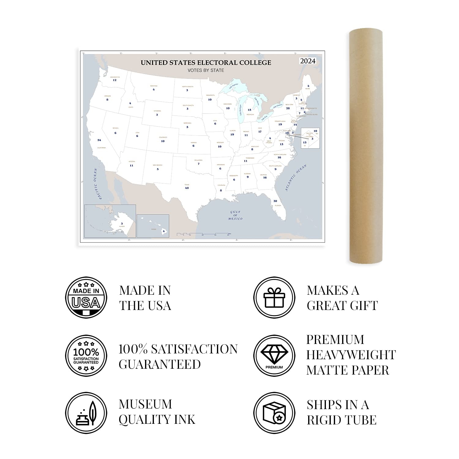 Amazon HISTORIX 2024 Updated United States Electoral College 