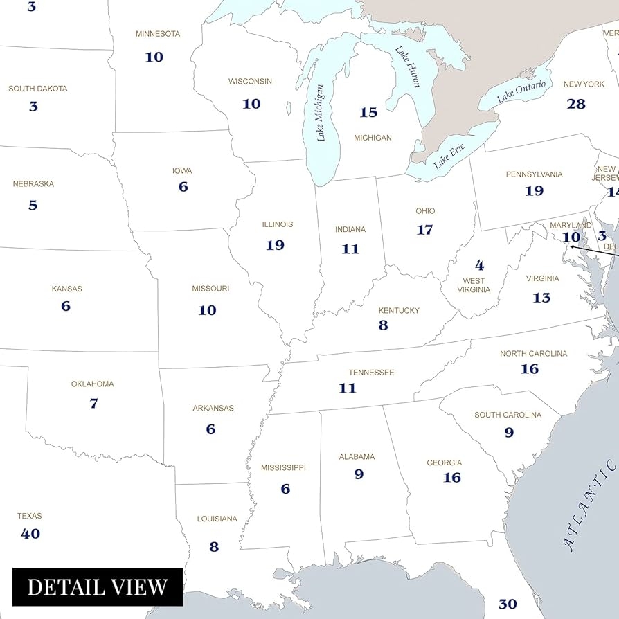Amazon HISTORIX 2024 Updated United States Electoral College 
