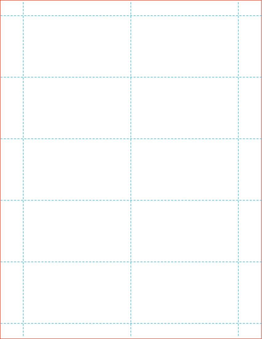 Blank Business Card Template Printable
