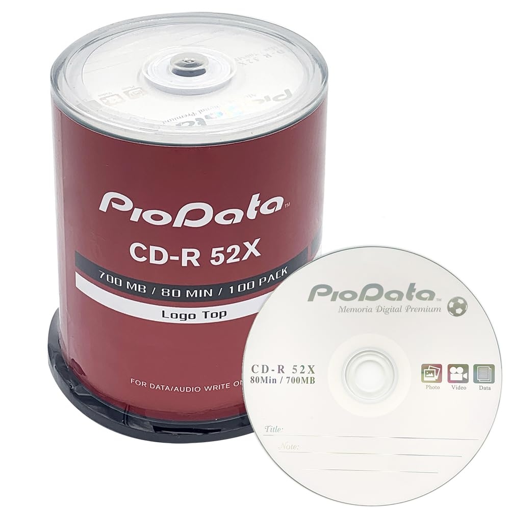 Amazon PioData CD R 52X 700MB Logo Top Recordable Media 100 