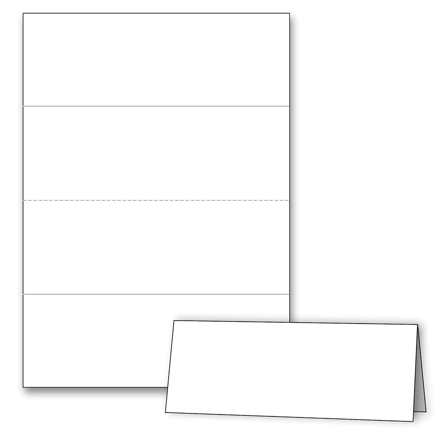 Amazon Printable Name Tent Cards 500 Large 2 3 4 X 8 5 