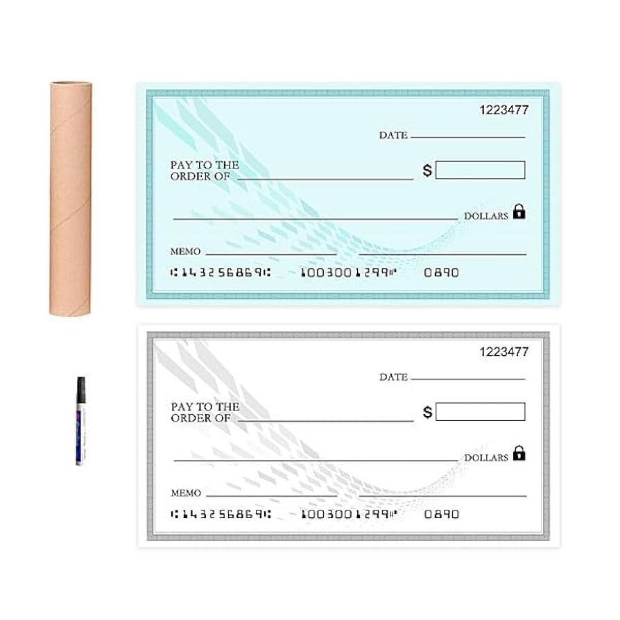 Amazon Reusable Giant Check Oversized 30 X16 Inch Dry Erase 