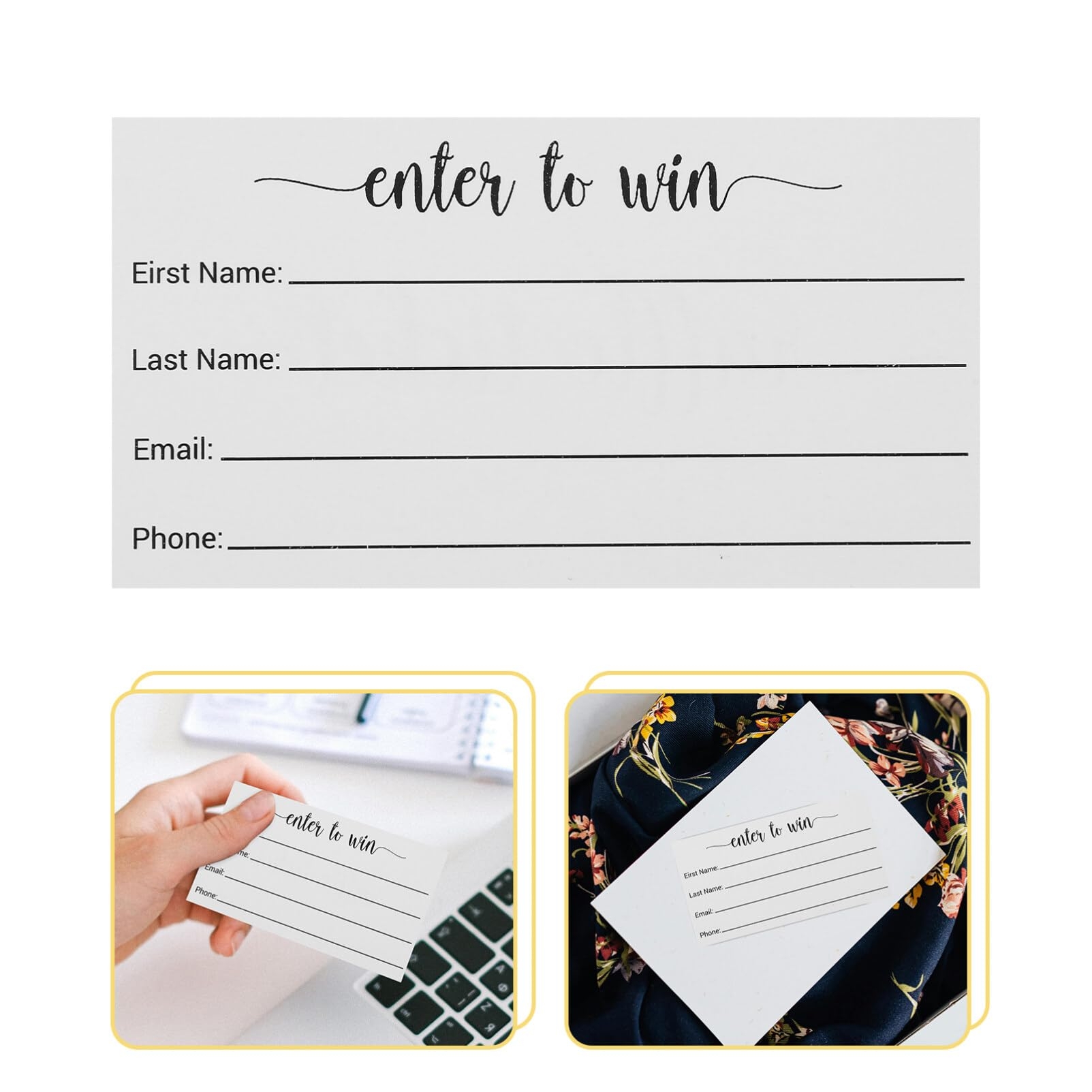 Amazon SHINEOFI 100pcs Raffle Ticket Cards Blank Entry Forms 