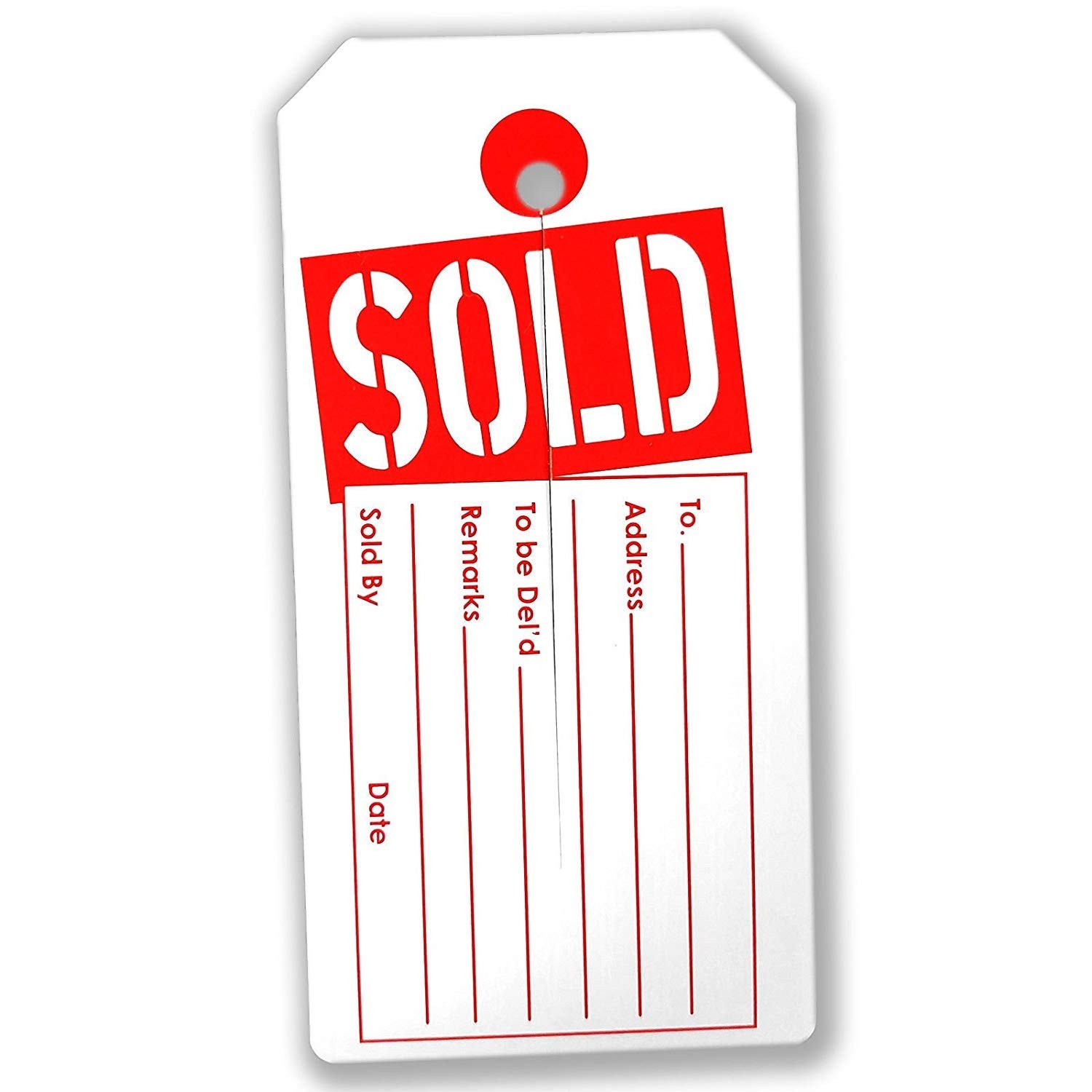 Amazon Sold Tags Large Red amp White Department Store Tag W 