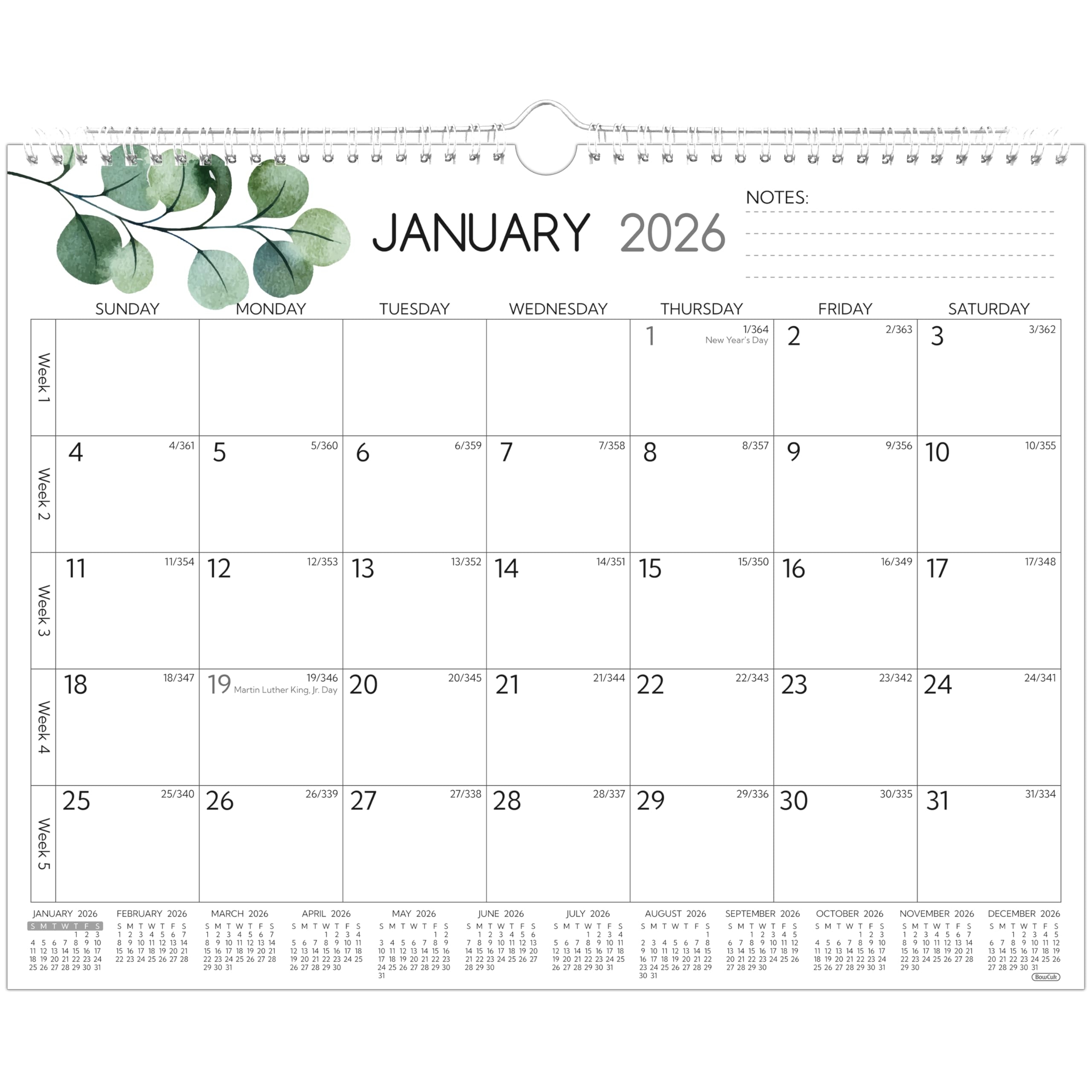 2026-27 Printable Blank Dec Page