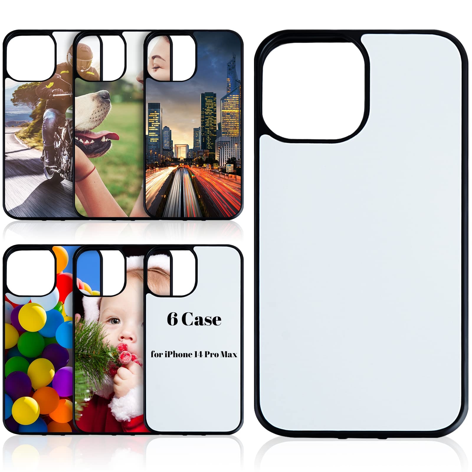 Amylove 6 Pack Sublimation Printing Phone Cases Clear Printable 