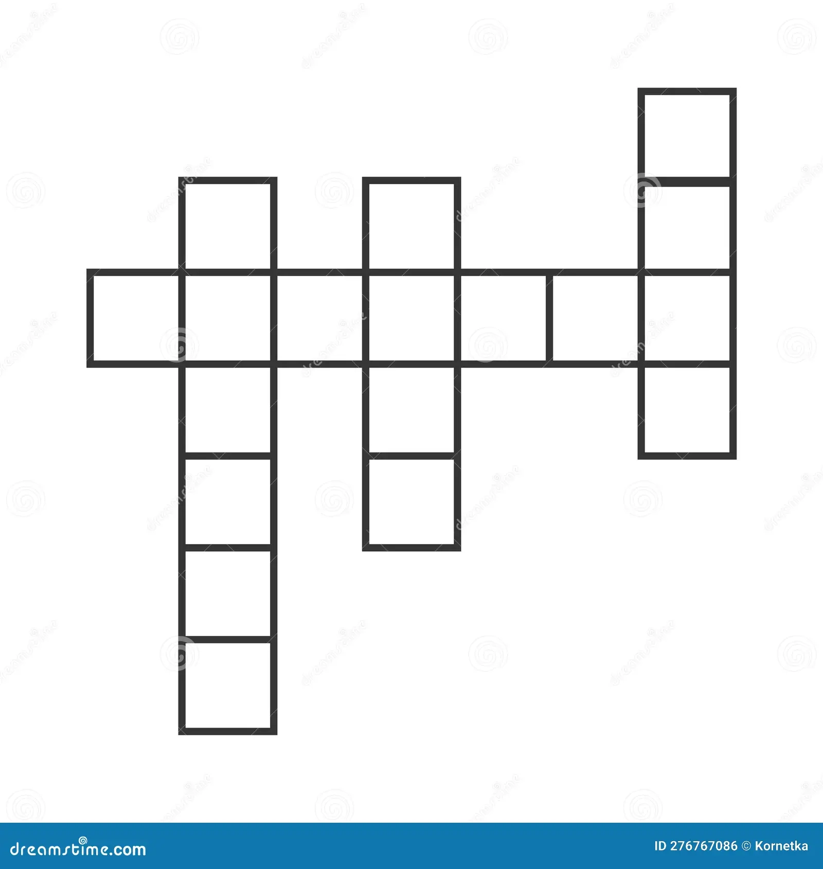 An Empty Grid Template For A 4 word Crossword Puzzle Stock Vector An Empty Grid Template For A 4 word Crossword Puzzle Stock Vector